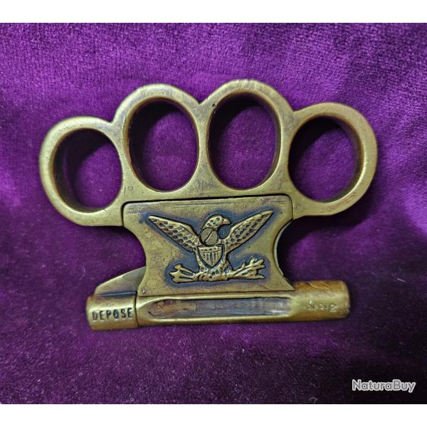 Pistolet mixte Poing Americain, LE POILU, calibre 6mmFlobert (.22flobert), Catgorie D!
