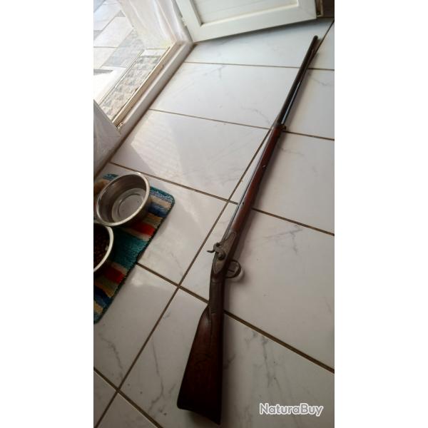 FUSIL A PERCUSSION POUDRE NOIRE - fusil de venerie des anne 1850 catgorie D