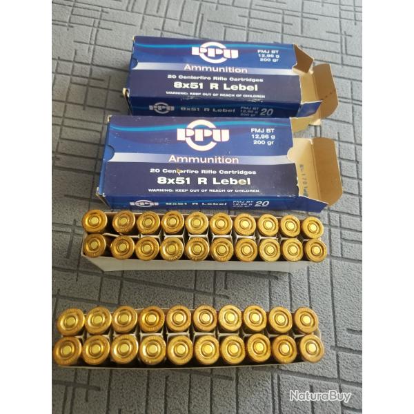 Lot de 2 boites 8x51 R Lebel.