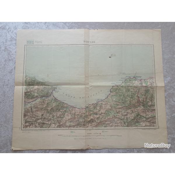 Carte tat major Algrie  secteur de Bougie dition 1940 Colonie coloniale zouaves spahis tirailleur