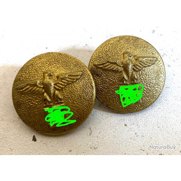 Ancienne paire bouton manchette d'uniforme Militaire Allemand des chemises brunes SA ww2 avec RZM