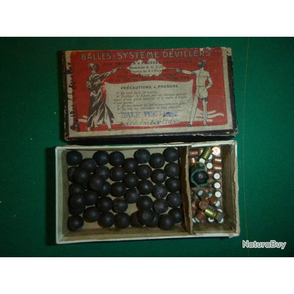 Rare boite de cartouches balles de cire pour pistolets d'assaut ( inventes en 1897 ) -