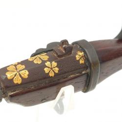 RARE NETSUKE TANEGASHIMA TEPPO MINIATURE TANJO TSUTSU - EDO (1615-1868) JAPON XIXè Collection Très b