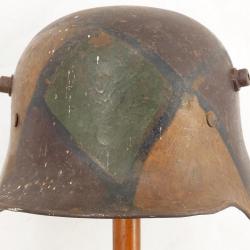 CASQUE M16 STAHLHLEM MODELE 1916 CAMOUFLAGE TORTUE 1918 COQUE ET64 WW1 ALLEMAGNE PREMIERE GUERRE 1er