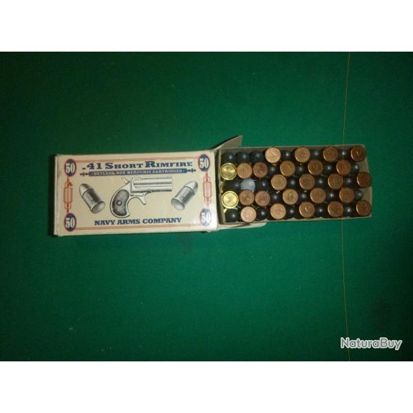 Rare boite de cartouches 41 short poudre noire complette