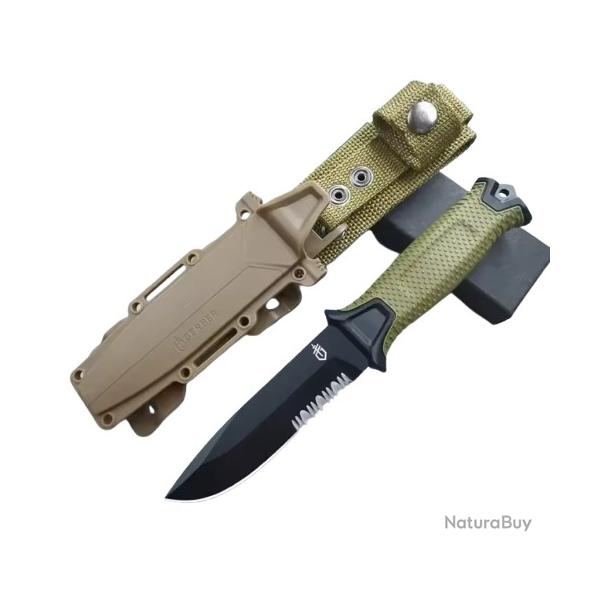 Couteau  lame mixte GERBER STRONGARM - KAKI