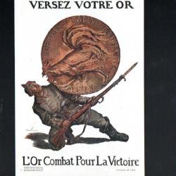 l'or combat pour la victoire bons de la défense nationale cpa