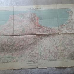 Carte état major Algérie  environs d"Alger édition 1947 coloniale zouaves spahis tirailleur