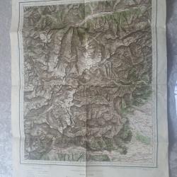 Carte état major secteur de Tignes. Alpes WW1 WW2 BCA chasseurs alpins Maginot