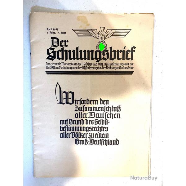 Ancien Magazine Allemand ww2 1938 de 124  160