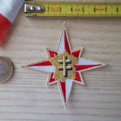 écusson croix de Lorraine insigne tissu colection militaire