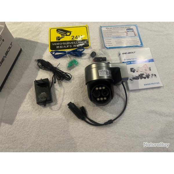 camera scurite surveillance exterieure genbolt gb216d-k 2.5k ptz wifi poe double objectif cctv zoom