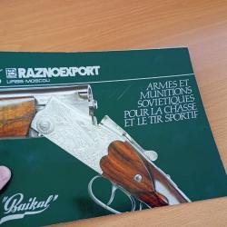 Catalogue Baïkal, fusil et pistolet
