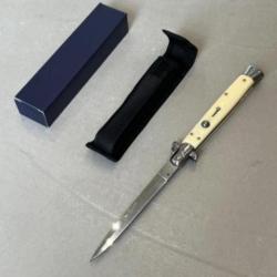 Couteau automatique stiletto XXL ivoirine 33cm enchères