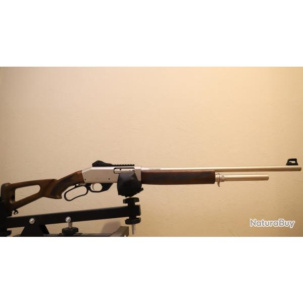 Fusil  levier sous-garde Hunt Group Arms L12-04 Beige crosse ajoure ; 12/76 bille acier   #H216