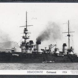 CPA - Marine Militaire - DÉMOCRATIE Cuirasse 1904 N°3641