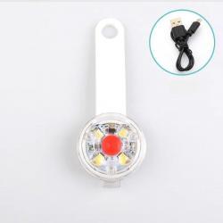 Pendentif à led pour chien - blanc - rechargeable usb - LIVRAISON GRATUITE