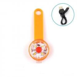Pendentif à led pour chien - orange - rechargeable usb - LIVRAISON GRATUITE