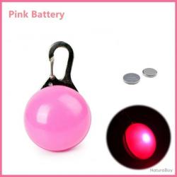 Pendentif à led pour chien - rose - LIVRAISON GRATUITE