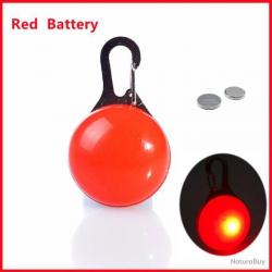 Pendentif à led pour chien - rouge - LIVRAISON GRATUITE