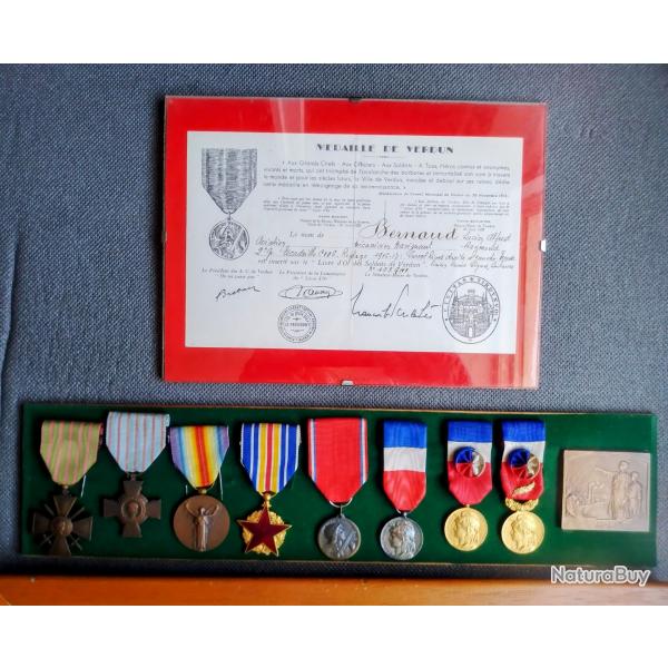 Cadre mdailles souvenir 14-18