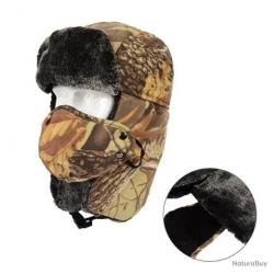 Cagoule de chasse camouflage polaire + coupe-vent amovible - automne - livraison gratuite