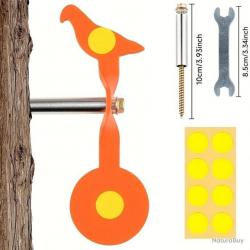 Cible de tir rotative 360° à double têtes - orange - LIVRAISON GRATUITE