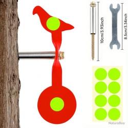 Cible de tir rotative 360° à double têtes - rouge - LIVRAISON GRATUITE