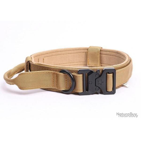Collier pour chien modle militaire - kaki - LIVRAISON GRATUITE