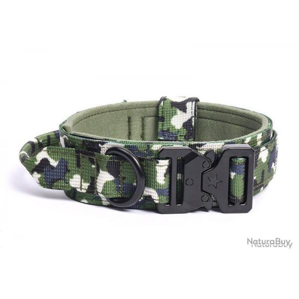 Collier pour chien modle militaire - camo vert - LIVRAISON GRATUITE