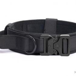 Collier pour chien modèle militaire - noir - LIVRAISON GRATUITE