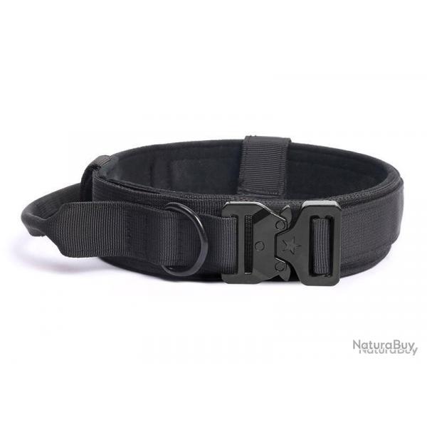Collier pour chien modle militaire - noir - LIVRAISON GRATUITE