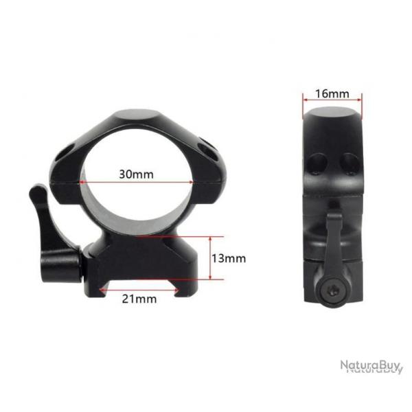 2x colliers de montage 30 mm  levier de dgagement rapide montage haut - LIVRAISON GRATUITE