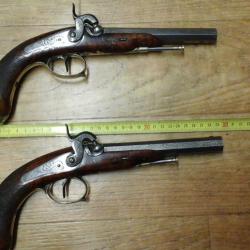 Échange pistolet percussion ancien