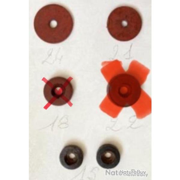 A l'unit, rondelle et joint pour pistolet ou carabine  air comprim.