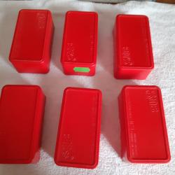 6 boites vides  SIB  pour ranger du 38 SP 357 Mag