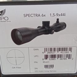 Lunette GPO SPECTRA 1,5-9x44 à saisir