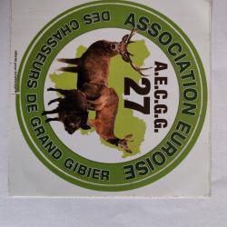 Autocollant chasse grand gibier 27