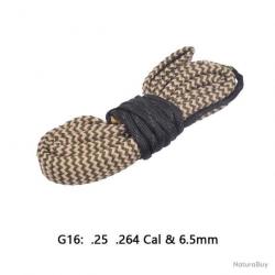 Cordon de nettoyage type boresnake pour calibre .25 6.5mm - LIVRAISON GRATUITE