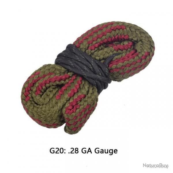 Cordon de nettoyage type boresnake pour calibre 28 - LIVRAISON GRATUITE