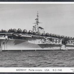 CPA - Marine Militaire - MIDWAY Porte - avions USA 8-2-1948 N°3653