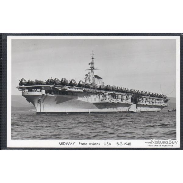 CPA - Marine Militaire - MIDWAY Porte - avions USA 8-2-1948 N3653