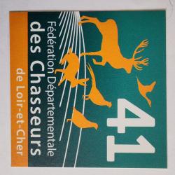 Autocollant chasse fdc 41 bleu