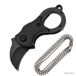 Couteau karambit pliant - noir - LIVRAISON GRATUITE