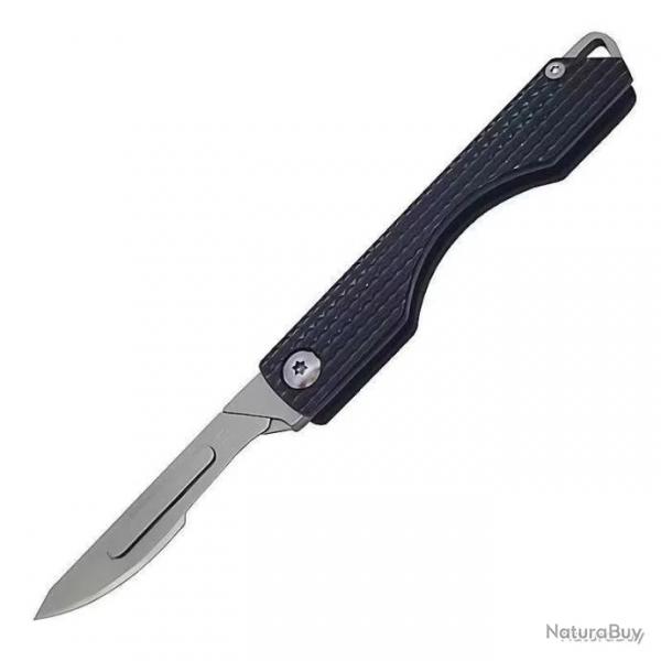 Mini scalpel pliant 13cm - noir - LIVRAISON GRATUITE