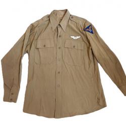 Chemise pilote officier USAAF  avec brevet seconde guerre mondiale