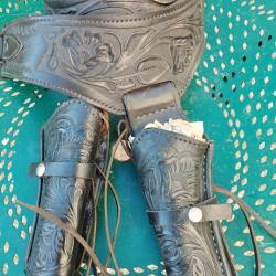 Holster double en cuir