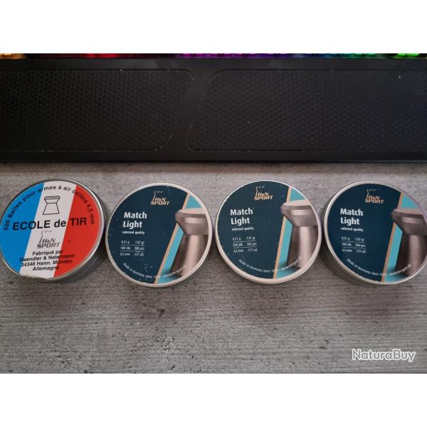 Boites plombs H&N tir sportif 4.5mm