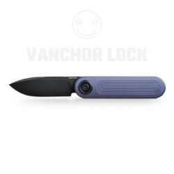 Couteau Vosteed Corgi V295 Lame Drop Point Acier S35VN Noire Manche Alu Bleu Vanchor Lock VOSA3706
