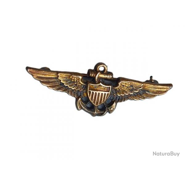 Brevet miniature de pilote USN / fabricant Amico -sterling ww2